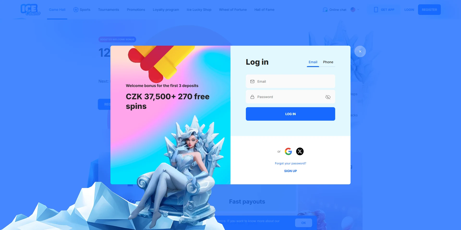 Ice casino přihlášení